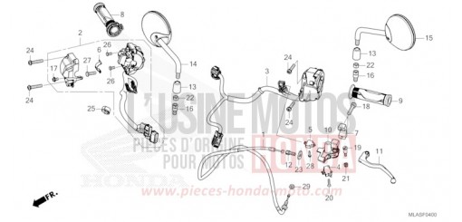 CONTACTEUR DE POIGNEE/LEVIER/CABLE/MIROIR (CMX1100A/A2) CMX1100AS de 2025